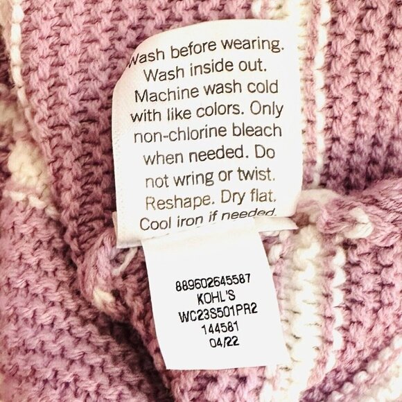 NWT CROFT & BARROW Women Long Sleeve Pullover Boat Neck Striped Knit Sweater 3X - Picture 14 of 14